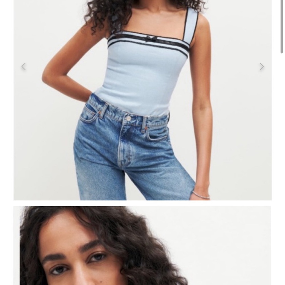 ISO Reformation Eloise linen top